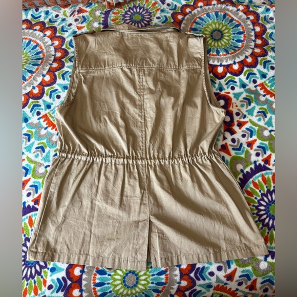 Boston Proper Khaki Utility Vest - Picture 2 of 11